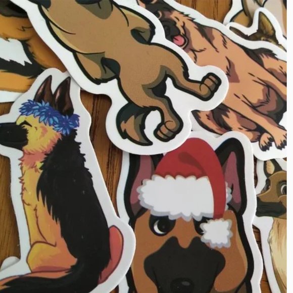 I Love My German Shepherd 30 ct 1" sticker set Multi-seasons themes sealed pack. - Picture 5 of 5